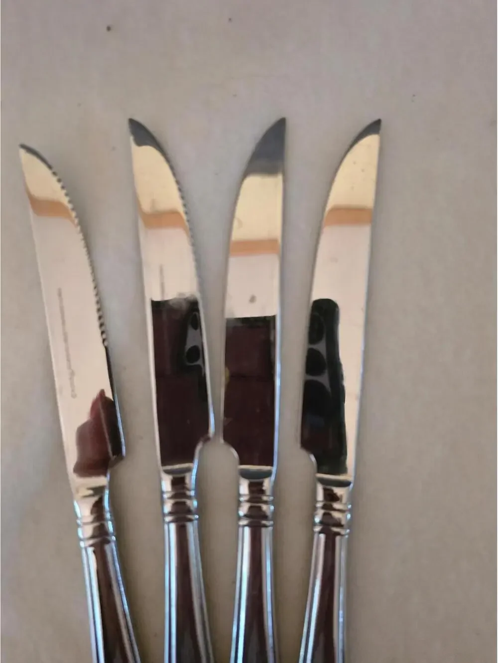Reed & Barton Celebration Steak Knives Set of 3 Stainless Korea Flatware